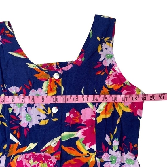 Vintage 90s BFA Classics Maxi Length‎ Full Button Front Floral Print Tank Dress - Picture 2 of 7